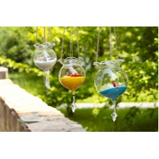 hanging Glass Vase with pendants Fish Tank Terrairum Containers (Only Glass)   172511894993